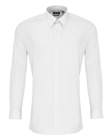 PRE-PR204-Mens Long Sleeve Fitted Poplin Shirt